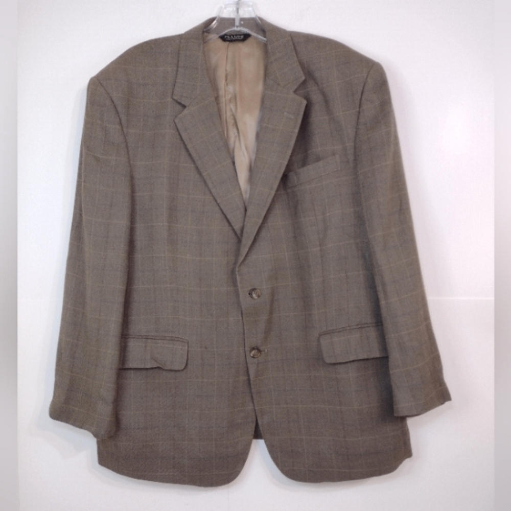 Jo's.A.Bank men's brown plaid sport coat size (46)S